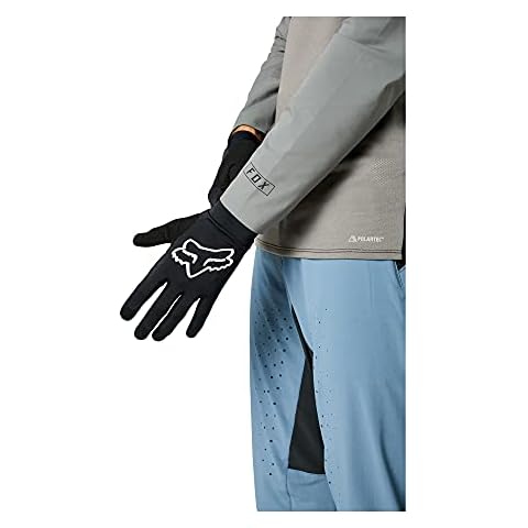 Fox Flexair Gloves - Black, Medium/Long Finger Mitten Mitt Glove Bicycle Cycling Cycle Biking Bike MTB Mountain Riding Ride Jump Trail Enduro Hand Palm Upper Body Clothing Clothes Wear MotoX Moto Cover