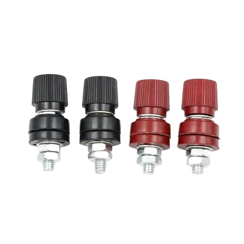 Power Junction Post Connectors Power Post 4pcs 6MM Connector Audio Binding Post Brass Stud Insulated Terminal Male Screw Type