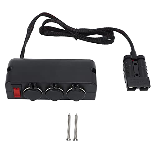Répartiteur D'allume-cigare de Voiture Charge Rapide 50A 600V Adaptateur de Chargeur de Voiture Adaptateur D'allume-cigare pour Connecteur Anderson Adaptateur D'alimentation de Batterie à 3 étages Pou