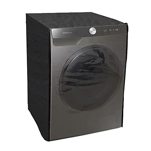 Capa Para Maquina Lava E Seca Samsung WD11T 11 Kg Transparente Com Ziper Preto