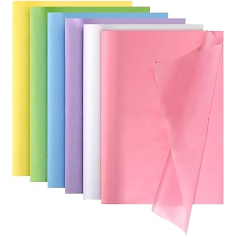 60 Sheets Easter Tissue Paper in 6 Colours Cover