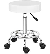 Tabouret de Maquillage Blanc Crème Pivotant à 360° Réglable en hauteur Tabouret de Maquillage Blanc Crème Pivotant à 360° Réglable en hauteur