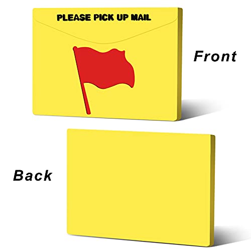 YeeBeny Post Flag Magnetic Replacement Flag for Outgoing Mail -Pickup Red Flag with Bright Yellow Background Please Pick Up Mail Mailbox Alert Magnet - 1.8x2.6 Inch Mailbox Notification Magnets