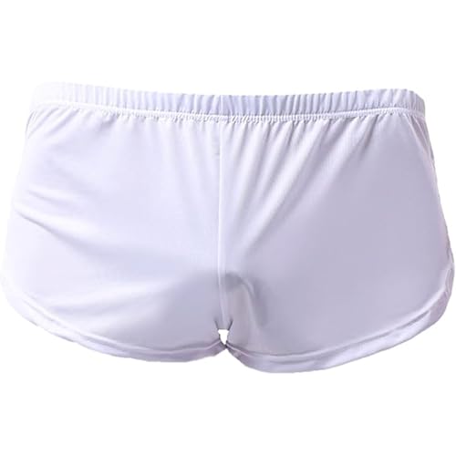 Men'S Boxer Shorts Lounge Breathable Athletic Underpants Loose Split Side Sexy Breathable Underwear Shorts2