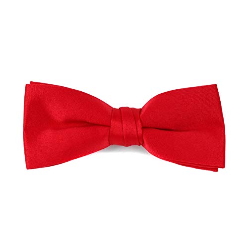 boxed-gifts Boys Clip On Bow Tie,Red