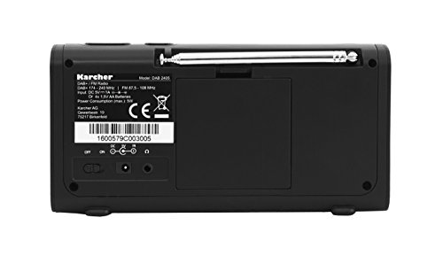 Karcher DAB 2405 DAB Radio tragbar (DAB+ / UKW Radio, Wecker, LCD-Display, Lautsprecher, Kopfhöreranschluss, Netz… - Image 6