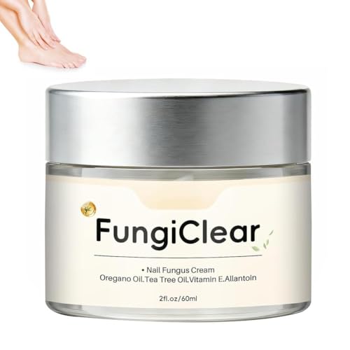 FungiClear Nail & Toenail Care Cream, Phrena Natural Formula Enriched with Tea E, Oil, Oil, Tree Oregano and Allanto Vitamin