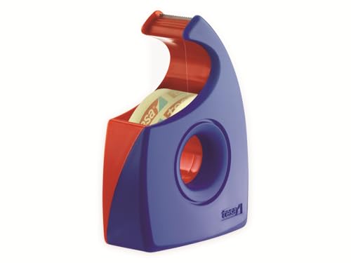 Tesa Tesafilm Abroller (Wellenmesser, bis Rollenbreite 19 mm, rot/blau) 57444-00001-01, 1 Stück