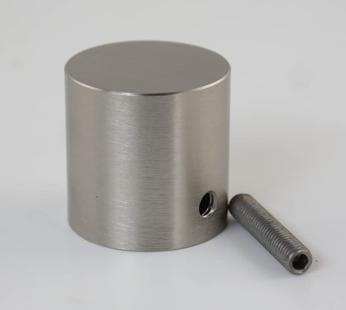 Gepotex Tappo terminale in nichel opaco/nichelato per corrimano da 28 – 30 mm, fune per scale – fune di intercettazione