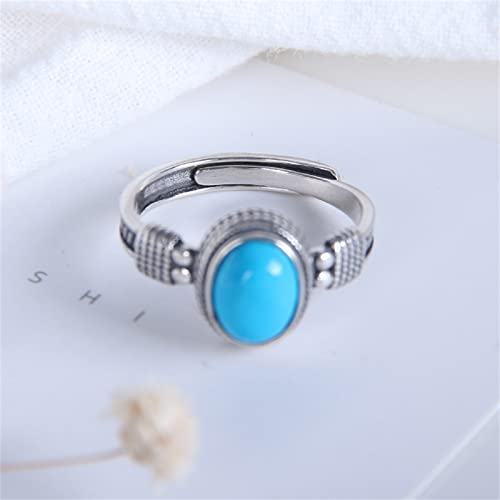 Bague turquoise pour homme réglable en argent S925 : finis les problèmes de taille