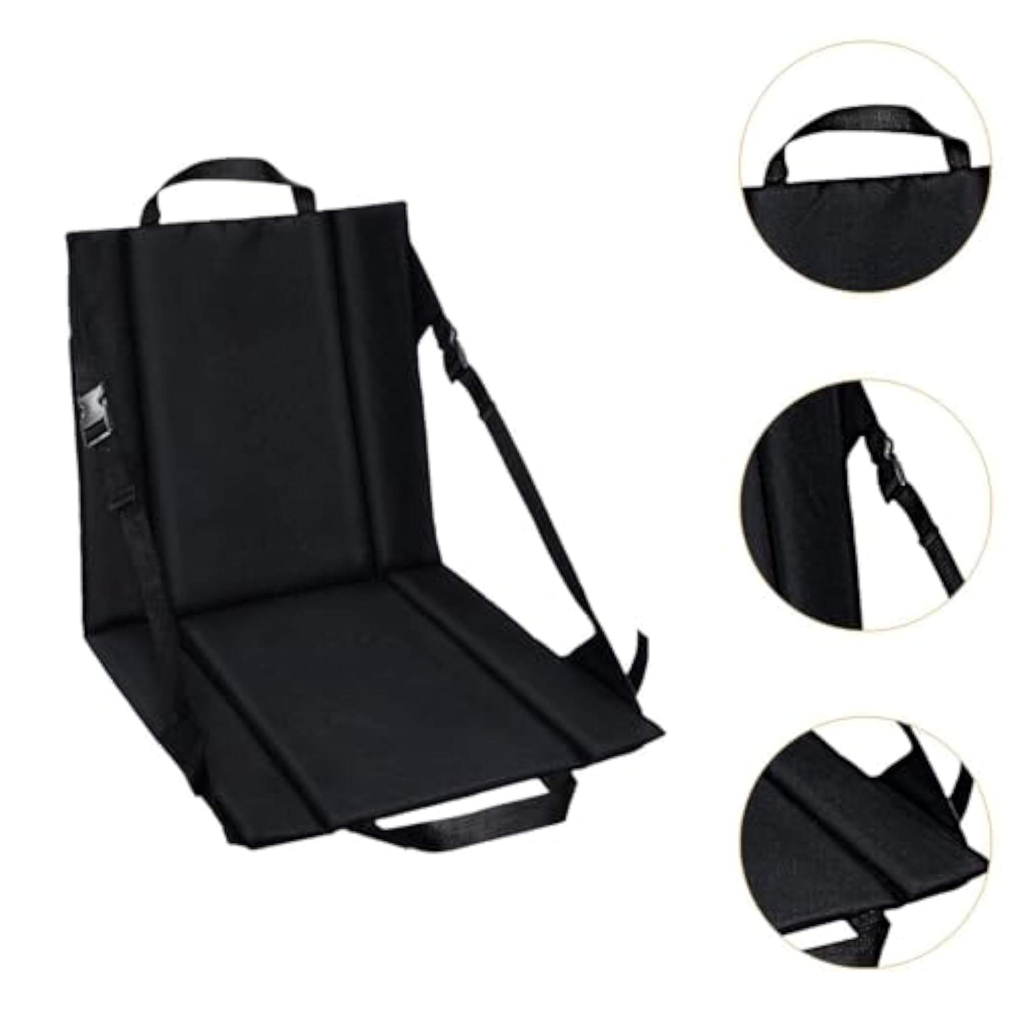 Adjustable Strap Stadium Seat Cushion with Back Support