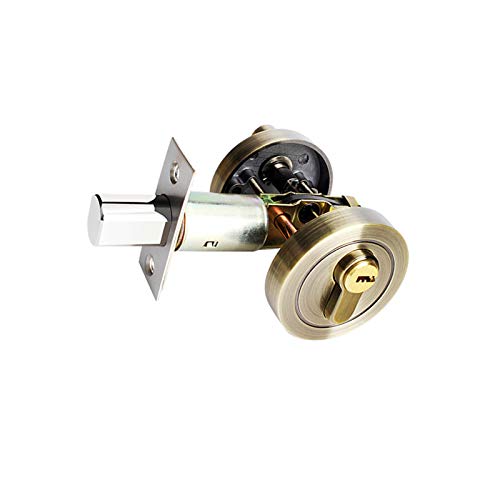 Cerrojo de cilindro para puerta principal con pestillo nocturno, de aleación de zinc con llaves, cerradura de re-llave