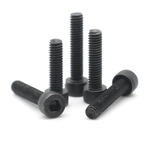 Perno de tornillo cabeza hueca hexagonal M4 de 70mm DIN912 negro 3