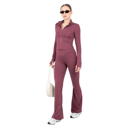 Image of YITTY Active Women's Ultraluxe Full Zip Jacket, Athleisure, 4-Way-Stretch, Thumbholes