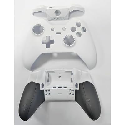 Replacement Housing Shell Case for Xbox One Elite 1st Controller, Front Back Shell Faceplate Cover + Side Rails + LB RB Bumper Triggers Button Accessories