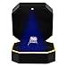 Boîte à bague avec lumière LED, boîte à bijoux, présentoir cadeau pour mariage, fiançailles, mariage. (BLACK)
