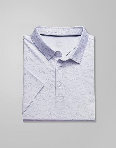 Image of Obla Mens Golf Polo Shirts Short Sleeve Dry Fit Performance Moisture Wicking Casual Print Collared Golf Shirts for Men