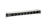 CA 250 V, 3.5 kW Equip 333292 - Alargador de Cables (9 Tomas, 250 V, 50/60 Hz, 16 A, 1.8 Metros), Plateado y Negro