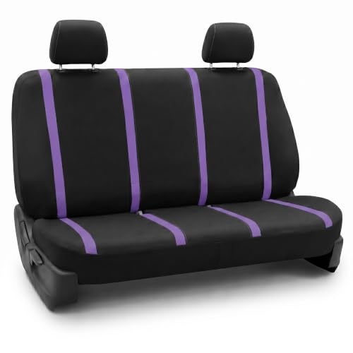Image of FH Group Car Seat Covers Rear Set Cloth - Car Seat Covers with Removable Headrest,Universal Fit,Automotive SeatCovers,Washable Car SeatCover for SUV,Sedan,Van Purple