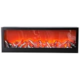 AC - Chimenea LED con USB, Fuego - 60 x 10 x 20 cm