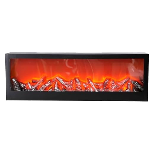 AC - Chimenea LED con USB, plástico, Funcionamiento con Pilas, Ideal para Decoración Navidad, Adorno, simulación, Fuego - 60 x 10 x 20 cm