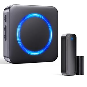 Door Chime, Satisure Wireless Door Sensor Chime When Door Opens, Door Alarms for Kids Safety/Business/Home/Hearing Impaired with 700Ft Range 58 Chimes 5 Volume Levels