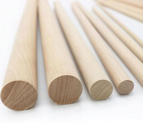 5X Dowels Rod Beech Wood Smooth Pegs 1m x 8mm for Craft Sticks DIY Wooden Woodcraft