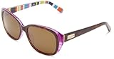 Kate Spade New York Women's Hilde Cat-Eye Sunglasses, Tortoise & Purple Polarized, 54 mm