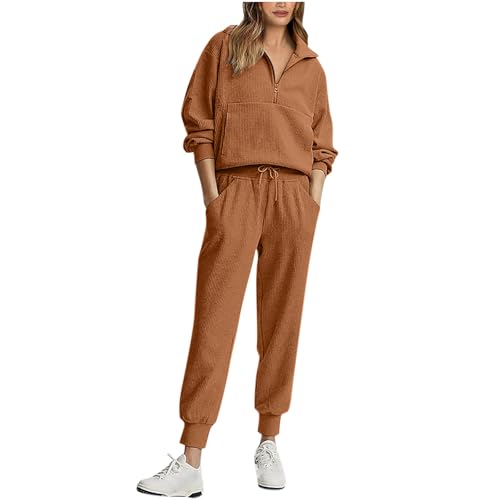 Hvyesh Airport Outfits for Women 2024 Travel Set Matching Sets Women Clothing Fall Sweat Set Sweatsuits Women 2 Piece Outfit