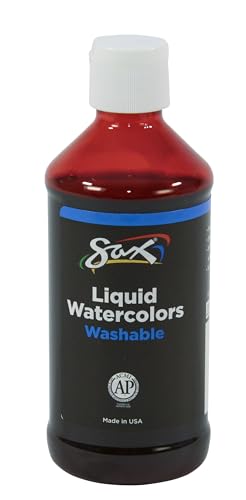 Sax 404581 True Color Concentrated Washable Liquid Watercolor - 8 Ounces - Red