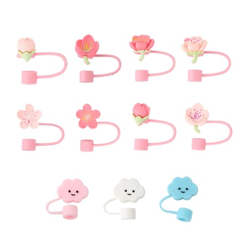 11 tapas y tapones de silicona para pitillos, reutilizables miniatura 1