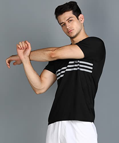 Image of Mens Round Neck T-Shirt for Workout and Running