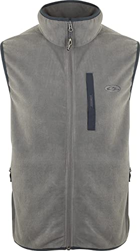 Image of Drake Waterfowl Camp Fleece Durable Moisture-Wicking Lightweight Breathable Full-Zip Casual Outdoor Hiking Vest with Pockets