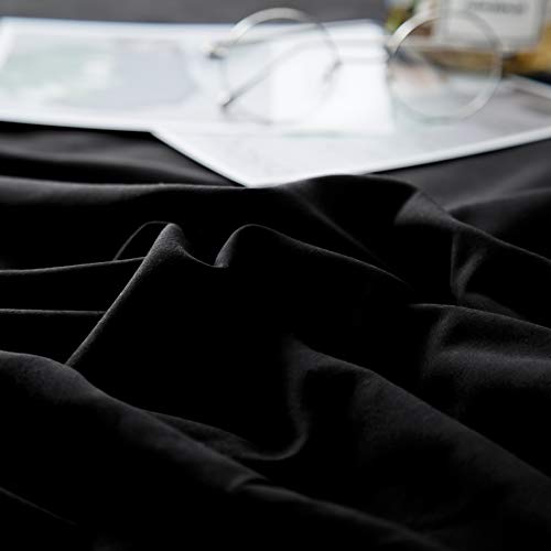 Mohap Fitted Sheet Queen Wide Band Deep Pocket Tight Fit Hotel Quality Double Brushed Microfiber 1800 Durable And Breathable Suitable For Mattress Up To 16'' Black #TOP4