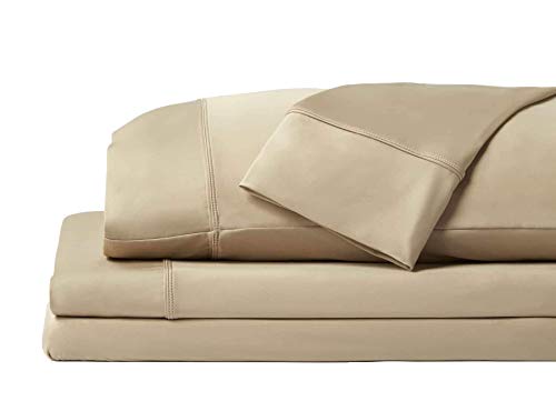 Sheex - Original Performance Sheet Set With 2 Pillowcases, Ultra-Soft Fabric Cooling And Breathes Better Than Traditional Cotton - Khaki, Queen #TOP4
