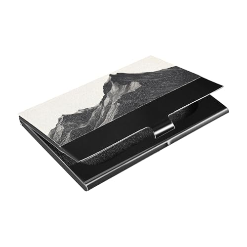 siphylline Black Mountain Ultra-thin portable business card holder with Leather