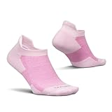 Feetures High Performance Max Cushion Socken – Füßlinge für Damen und Herren mit Fersenlasche – Erdbeermilch, M (1 Paar)