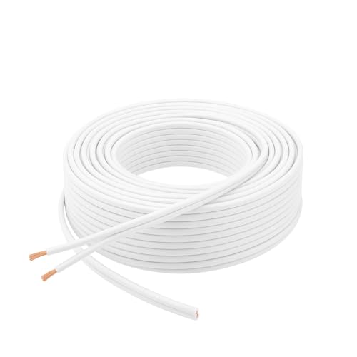 Prezzo per 10 metri RO&CO Proson: 10 metri di cavo dell\'altoparlante 2 x 2,5 mm. OFC Custodia di colore bianco. Rif. Arctic250/10bco