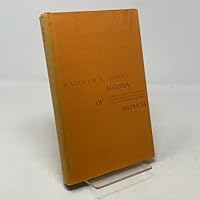 Algebra of matrices B0006BMQN2 Book Cover