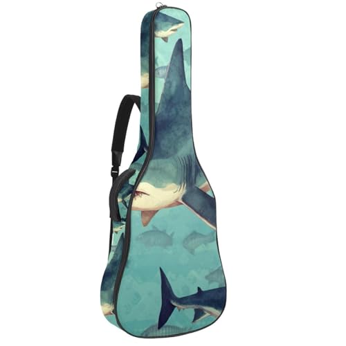 Housse guitare 109cm légère pour éviter la pluie étui étanche requin basse