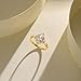 Fimewon Marquise Engagement Ring Dainty Gold Plated Rings Gifts for Women Size 10