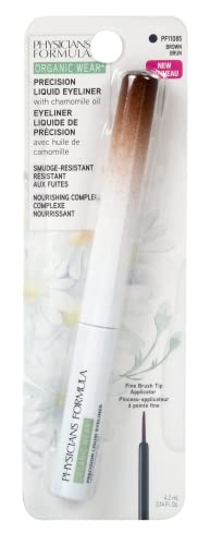 Physicians Formula Organic Wear All Natural Liquid Precision Eyeliner Dark Brown, Vegan, Dermatologist Approved #TOP5