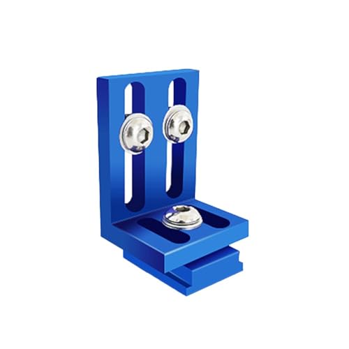 Abrazadera limitadora de riel de aluminio con ranura en T para carpintería, compatible con pista de inglete de 30 mm, color azul