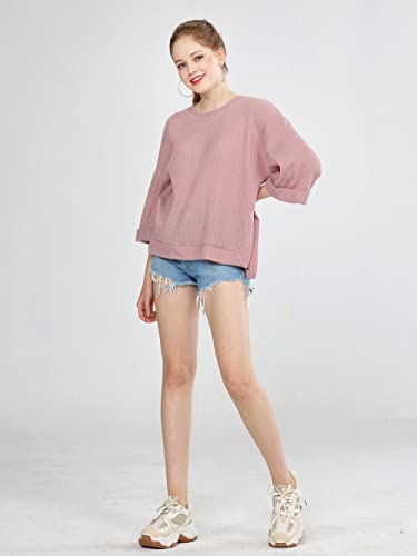 noflik Comfy Oversized High Low Long Sleeves Tops for Women4