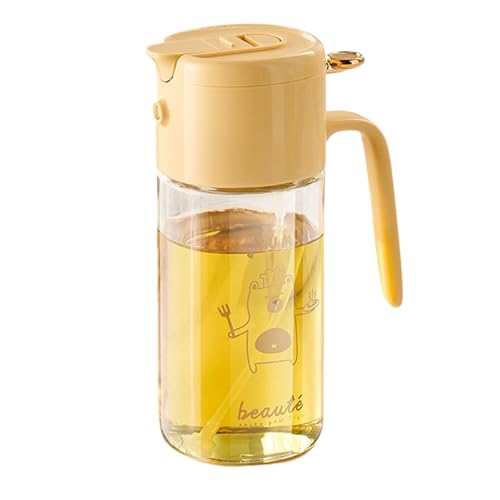 Generisch Olla de aceite de vidrio para cocina, dispensador de aceite de oliva, botella 2 en 1 con pulverizador de aceite de oliva | Suministros de cocina con gran capacidad para el hogar, picnic