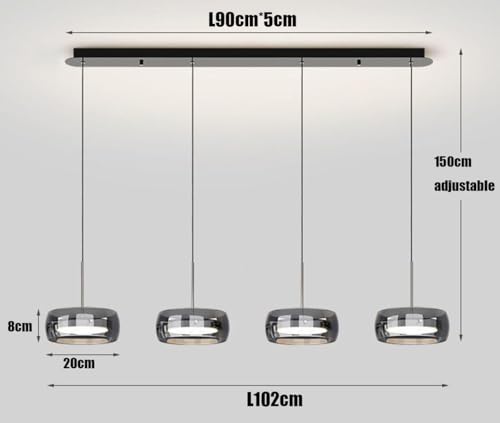 Lustre LED Verre Cristal 4L Dimmable 60W Bellastein