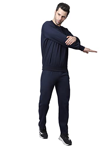 Image of Mack Jonney Fleece Solid Tracksuit Co-ord Set for Men (Pack of 2)-SW RN MLG MRN LOWER MLG MRN 04-P