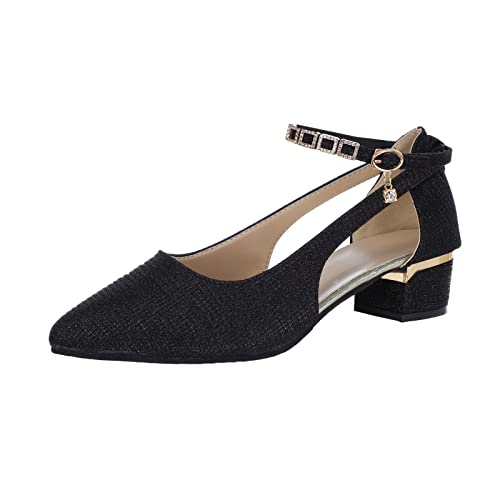 Chaussures d'été élégantes pour femme avec bride cheville et talon large
