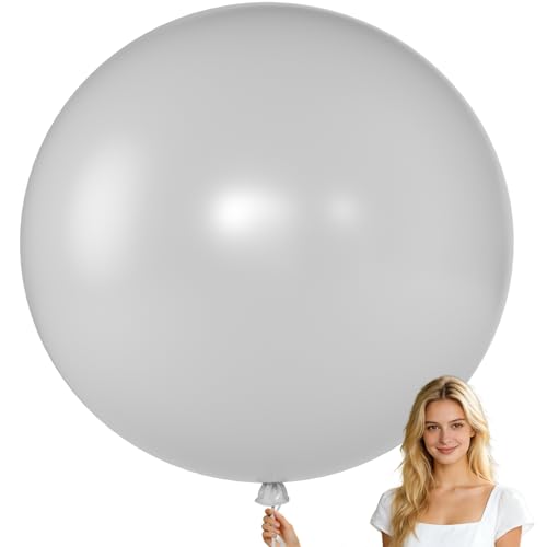 Image of KALOR Gray Giant 36 Inch 9pcs Large Latex Balloons