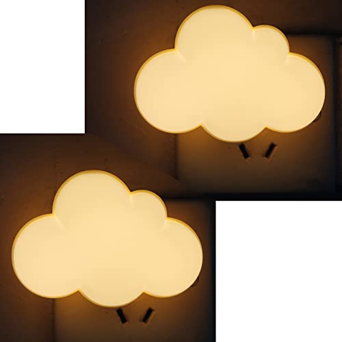 Image of AUSAYE 2Pack LED Night Light Plug in Lamp Cloud Night Light Mini Pretty Night Lights for Adults Kids NightLight
